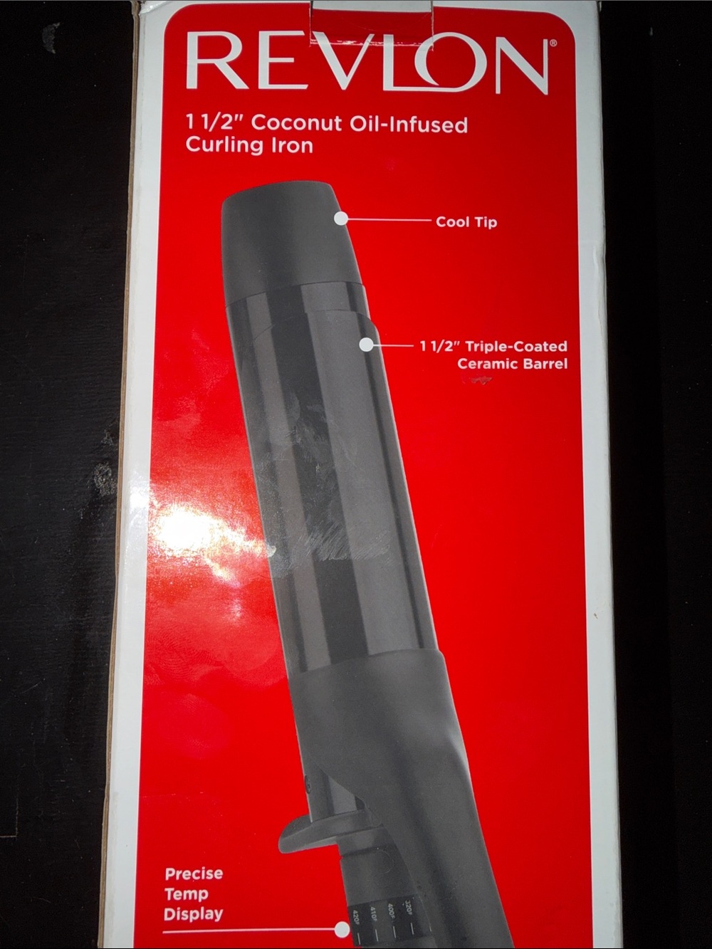 Revlon 1 1/2 Coconut Oil infused Black Curling Iron